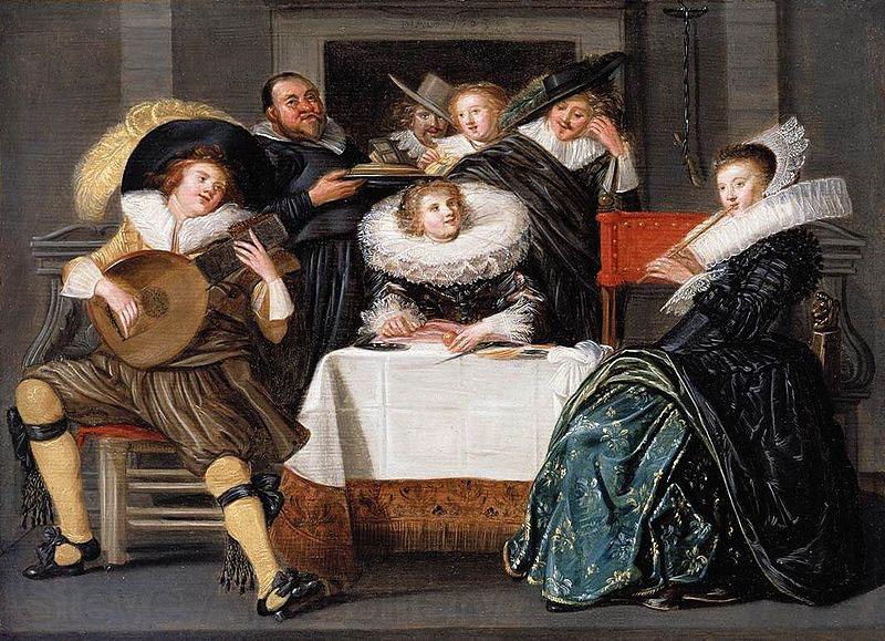 Dirck Hals A Merry Company Making Music Norge oil painting art